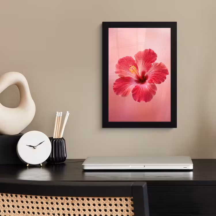 Poster met lijst - Rode bloem - Natuur — 3