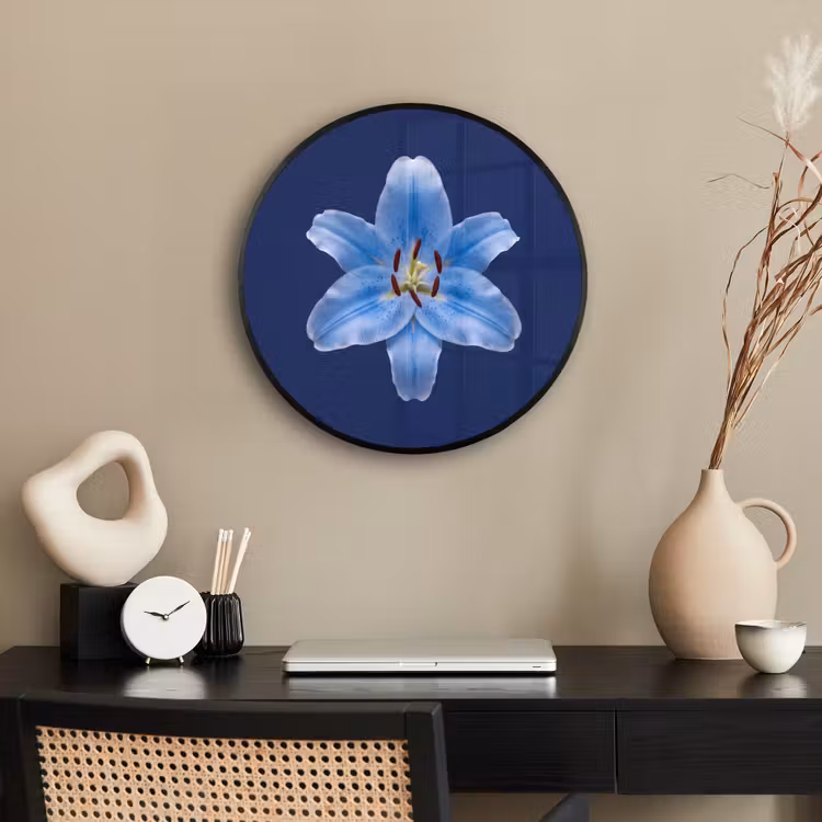 Ronde fotolijst - Blauwe lelie - Bloemen — 3