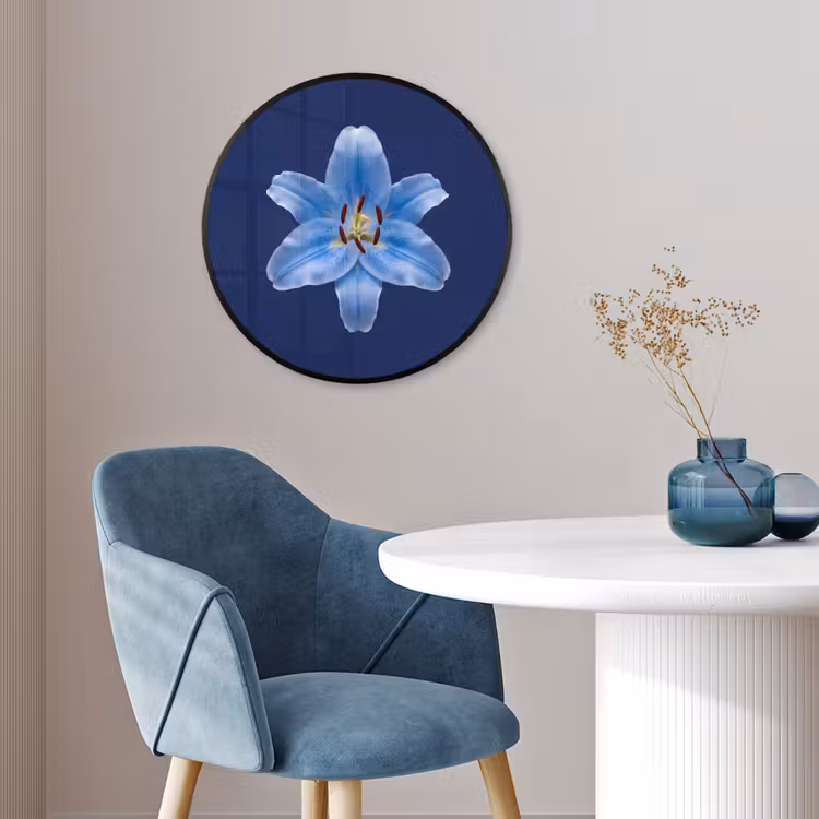 Ronde fotolijst - Blauwe lelie - Bloemen — 4