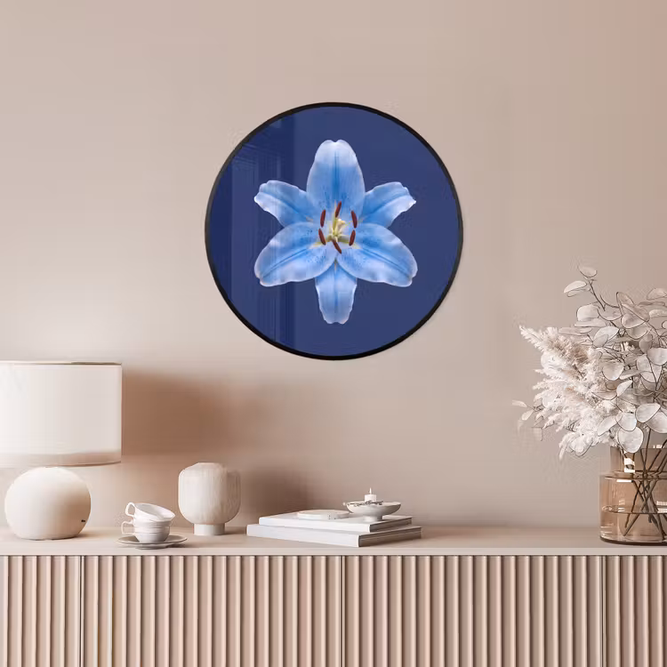 Ronde fotolijst - Blauwe lelie - Bloemen — 5