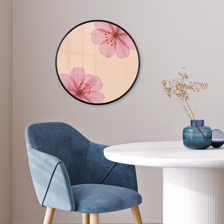 Ronde fotolijst - Bloemen - Flora - Pastel — 4