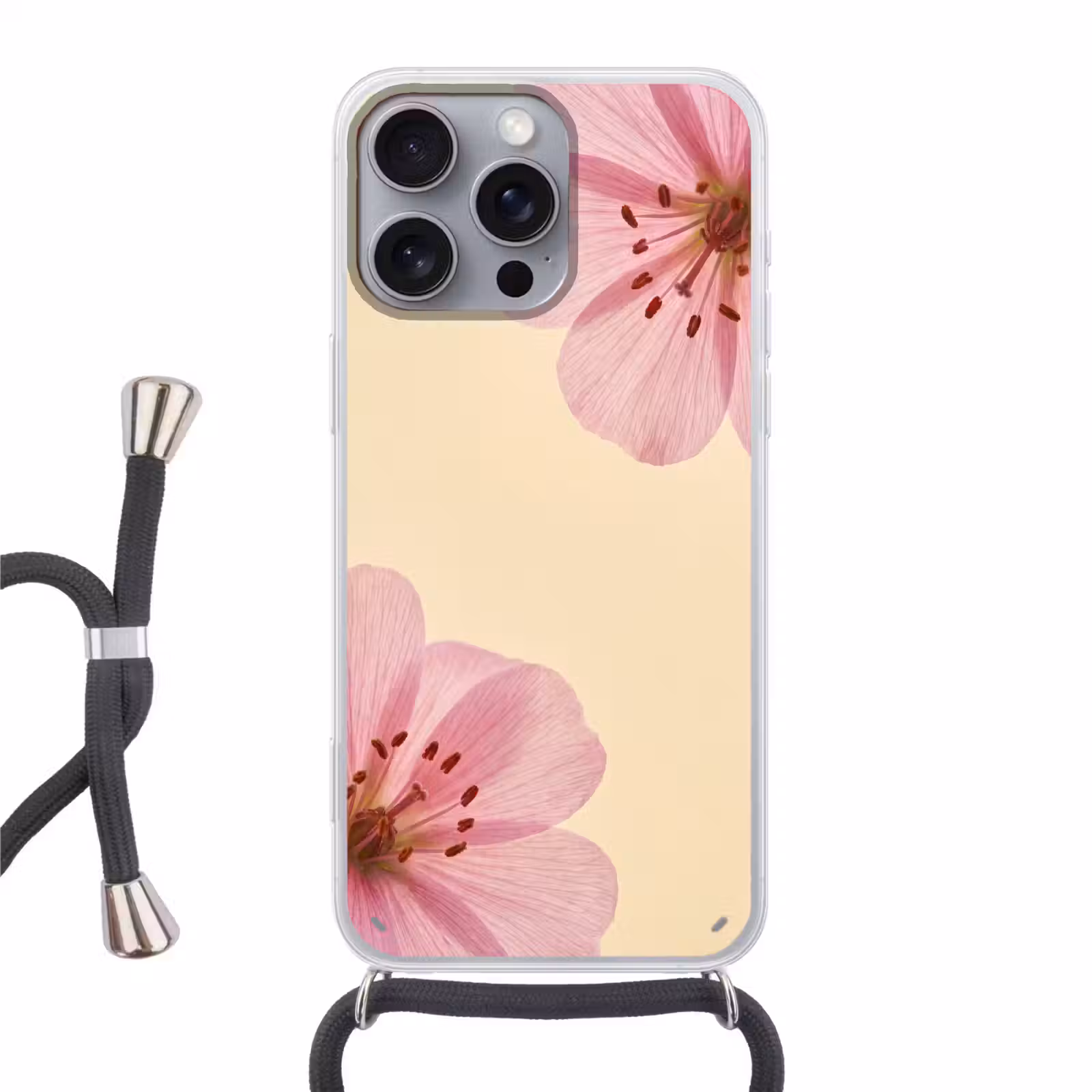 Telefoonhoesje met koord - Bloemen - Flora - Pastel — 1