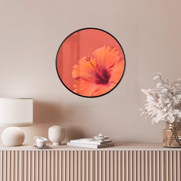 Ronde fotolijst - Bloemen - Oranje - Natuur — 5