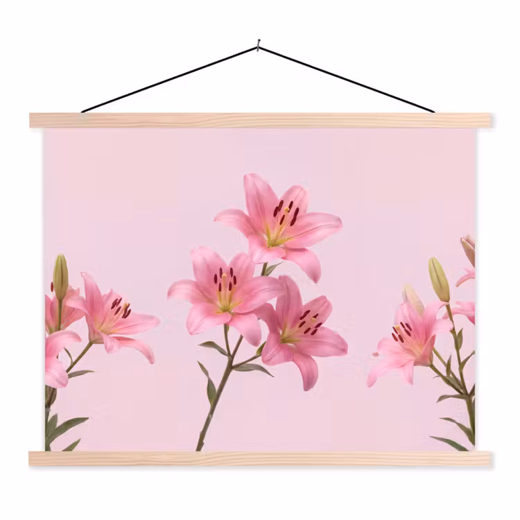 Schoolplaat - Bloemen - Zacht - Roze — 1