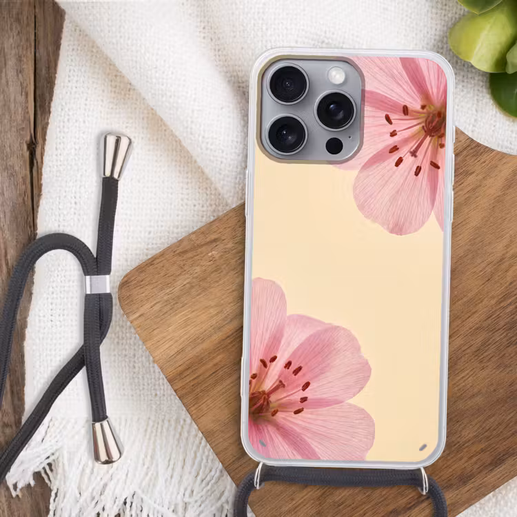 Telefoonhoesje met koord - Bloemen - Flora - Pastel — 3