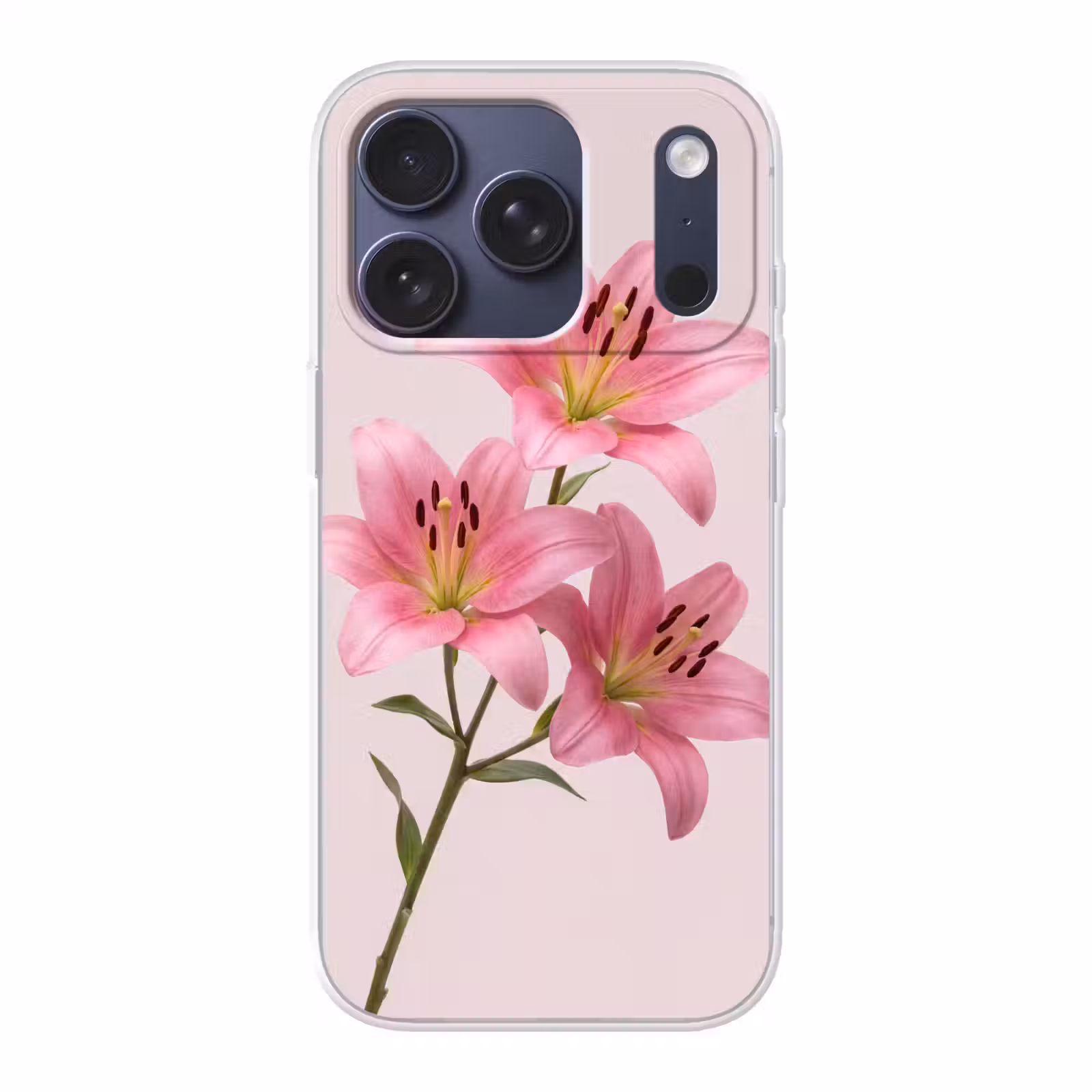 Telefoonhoesje - Bloemen - Zacht - Roze — 1