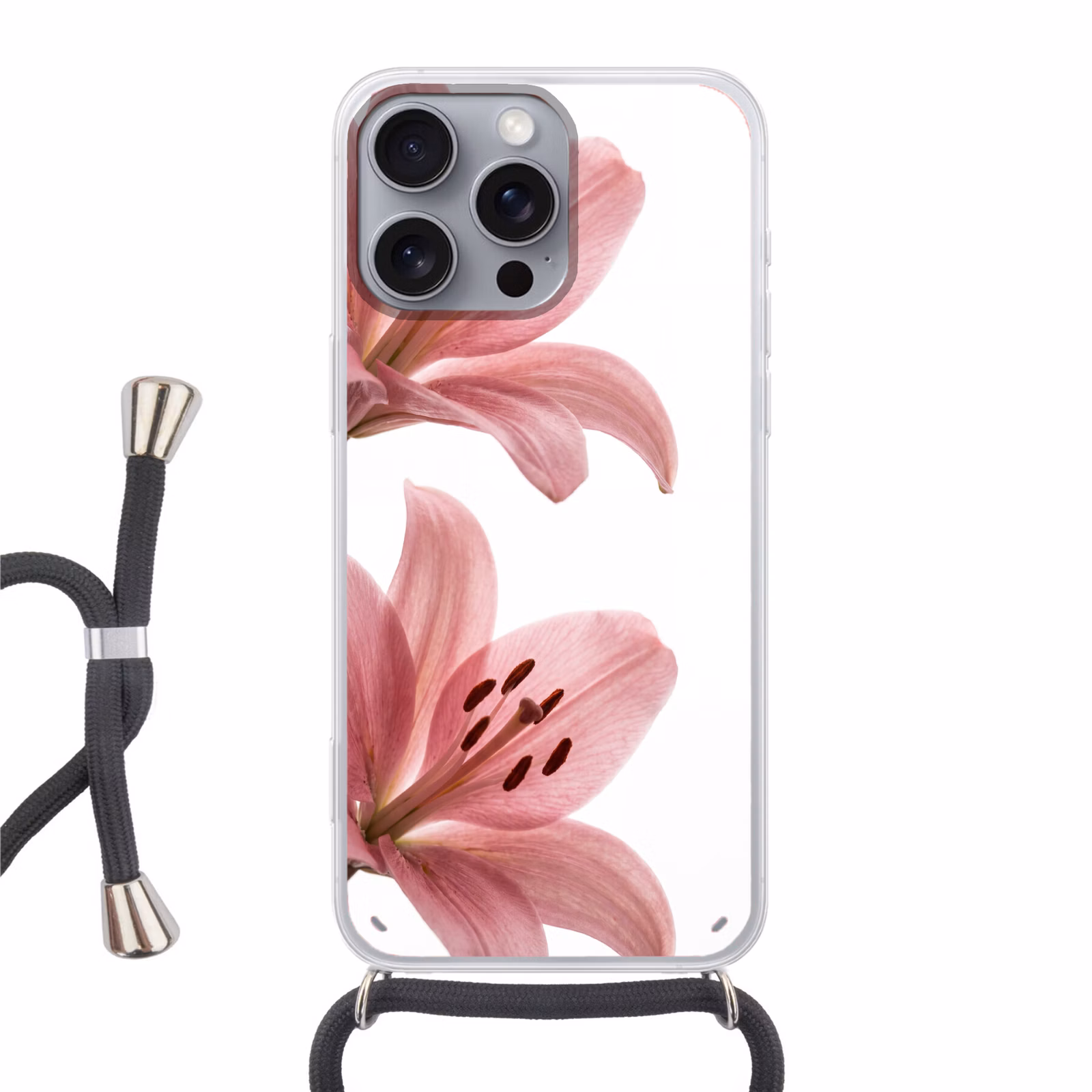 Telefoonhoesje met koord - Bloemen - Zacht - Modern — 1