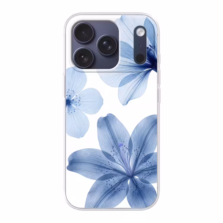 Telefoonhoesje - Blauwe bloemen - Natuur — 1