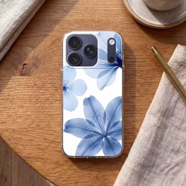 Telefoonhoesje - Blauwe bloemen - Natuur — 2