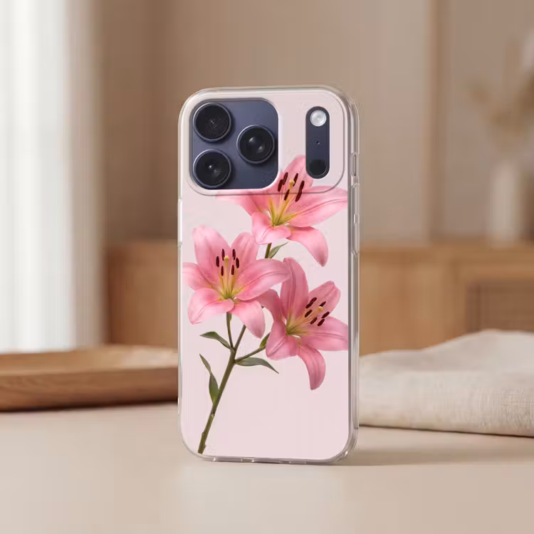 Telefoonhoesje - Bloemen - Zacht - Roze — 3