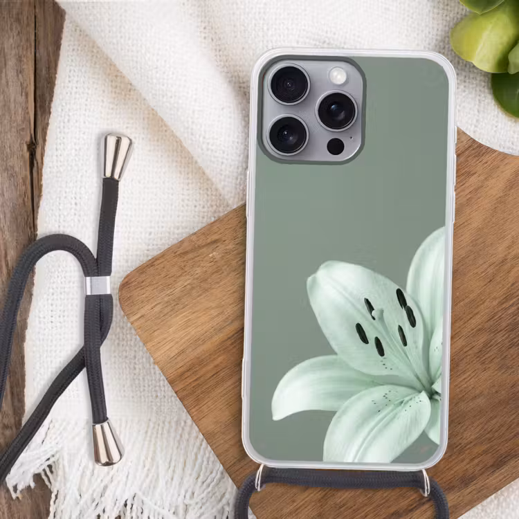 Telefoonhoesje met koord - Bloemen - Natuur - Groen — 3