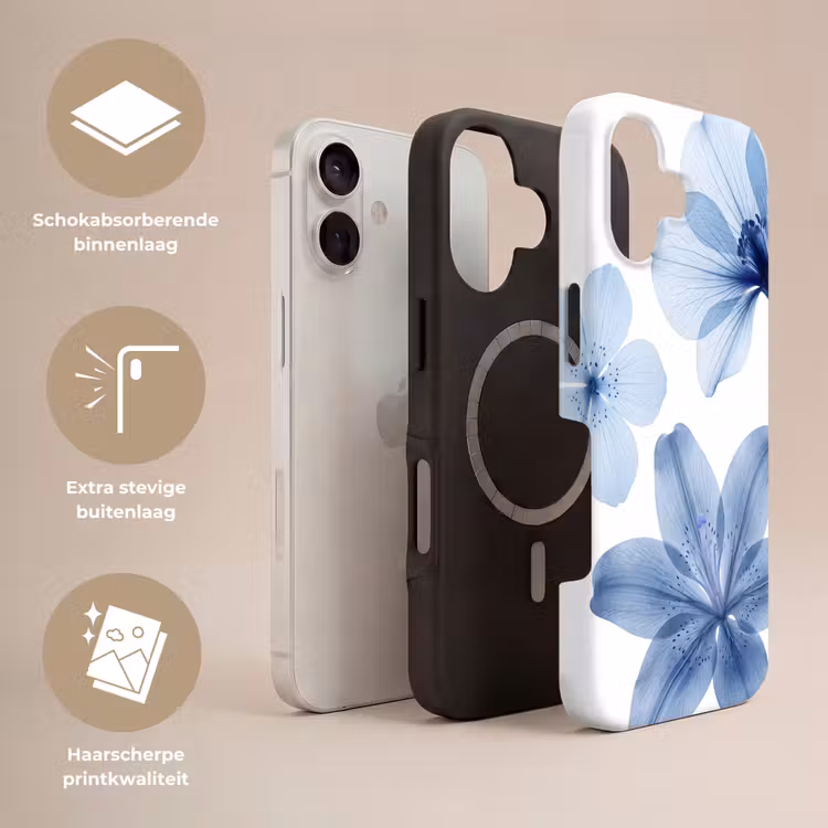 Telefoonhoesje Toughcase - Blauwe bloemen - Natuur — 3