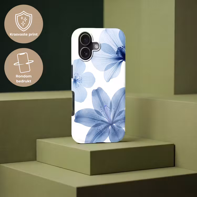 Telefoonhoesje Toughcase - Blauwe bloemen - Natuur — 7