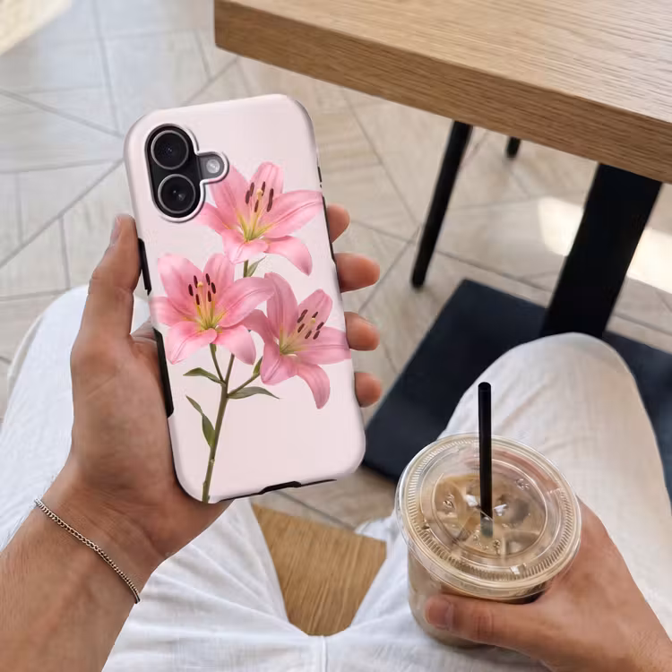 Telefoonhoesje Toughcase - Bloemen - Zacht - Roze — 4