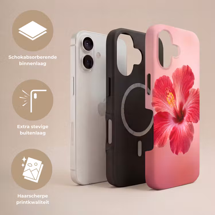 Telefoonhoesje Toughcase - Rode bloem - Natuur — 3