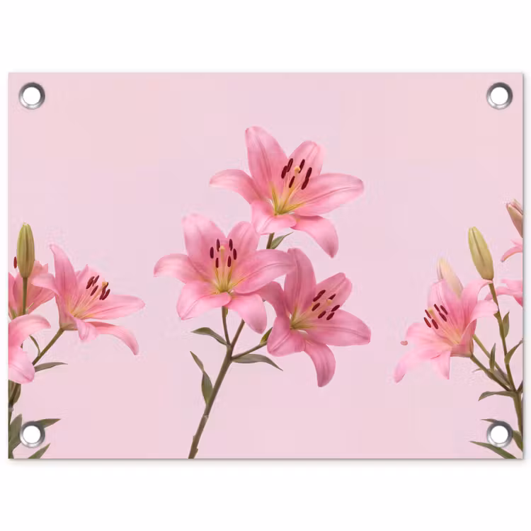 Tuinposter - Bloemen - Zacht - Roze — 1