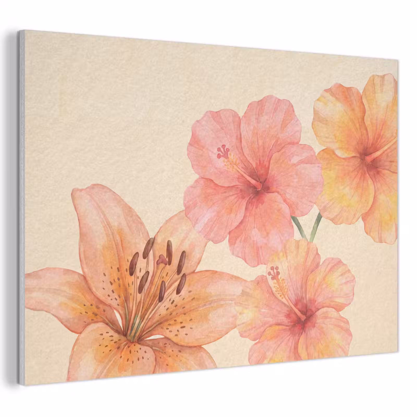 Akoestisch schilderij - Bloemen - Aquarel - Natuur — 1