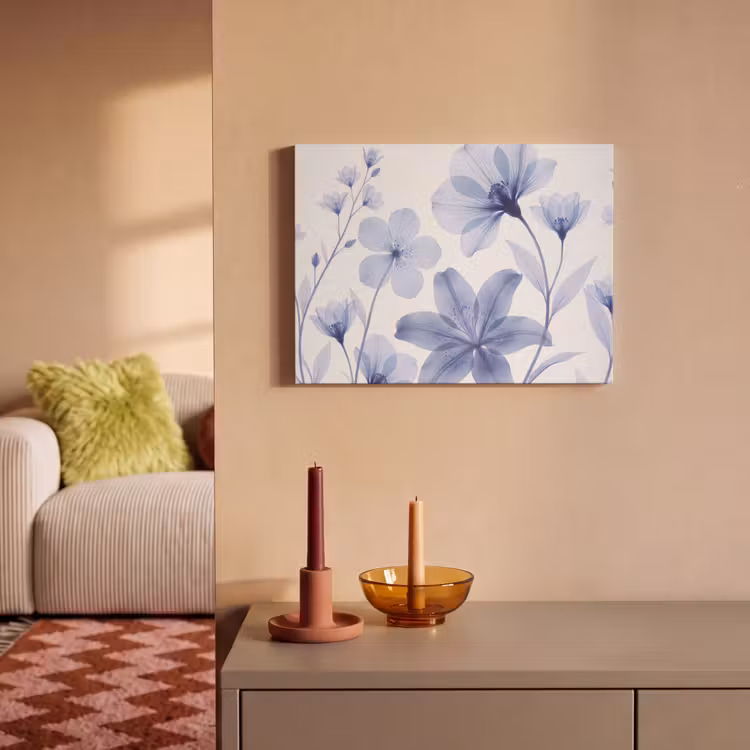 Akoestisch schilderij - Blauwe bloemen - Natuur — 2