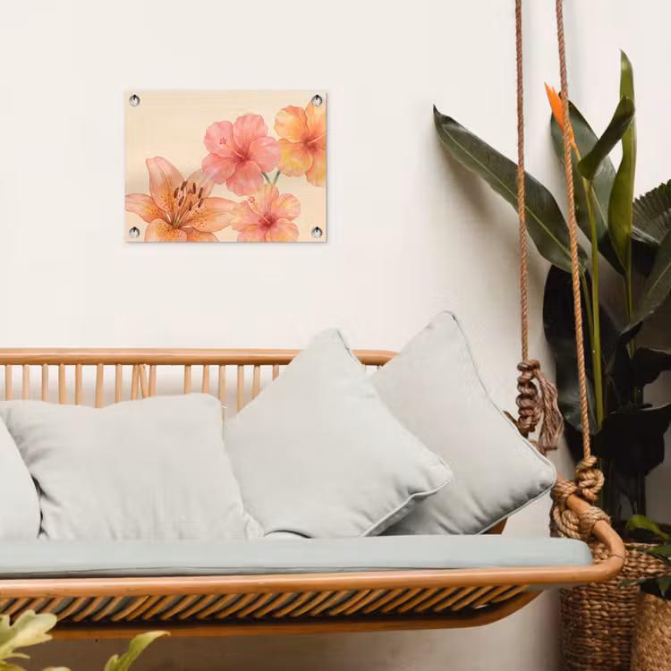 Tuinposter - Bloemen - Aquarel - Natuur — 5