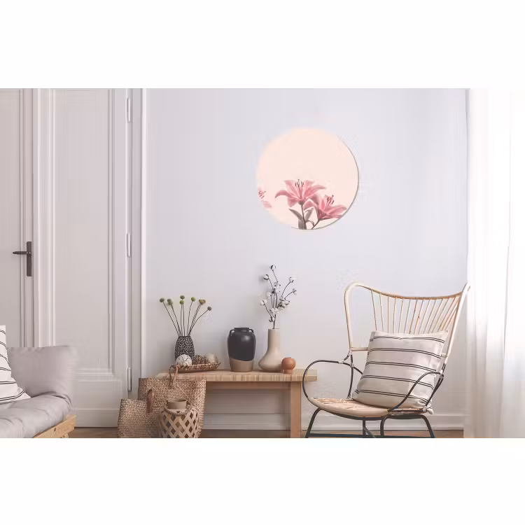 Muurcirkel aluminium - Bloemen - Delicaat - Flora — 2