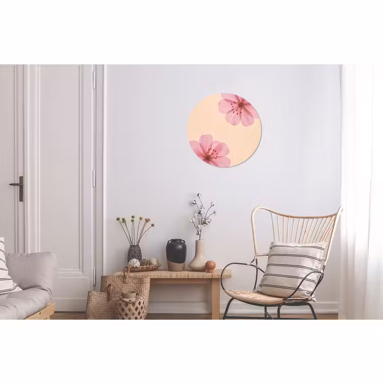 Muurcirkel aluminium - Bloemen - Flora - Pastel — 2