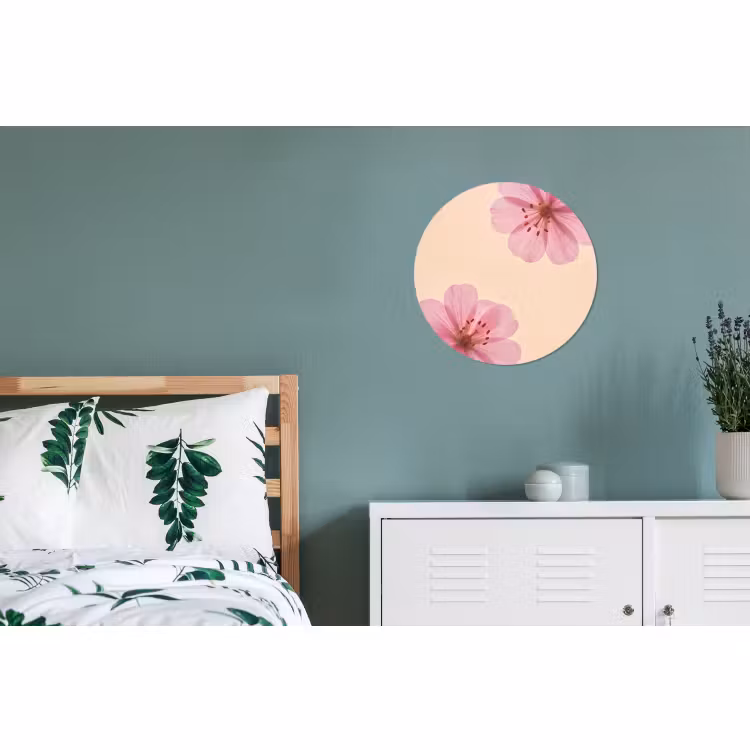 Muurcirkel aluminium - Bloemen - Flora - Pastel — 4