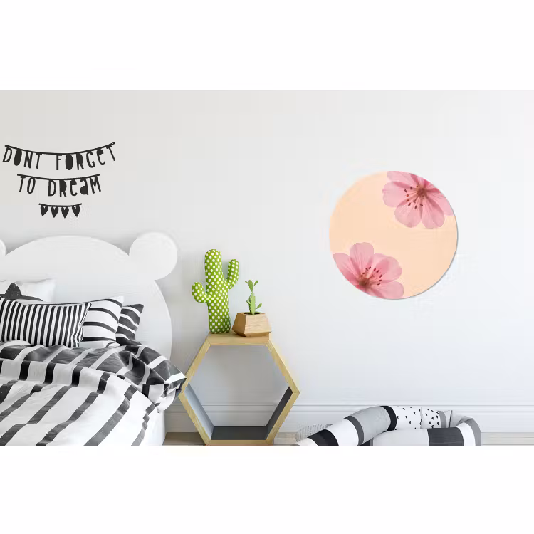 Muurcirkel aluminium - Bloemen - Flora - Pastel — 5