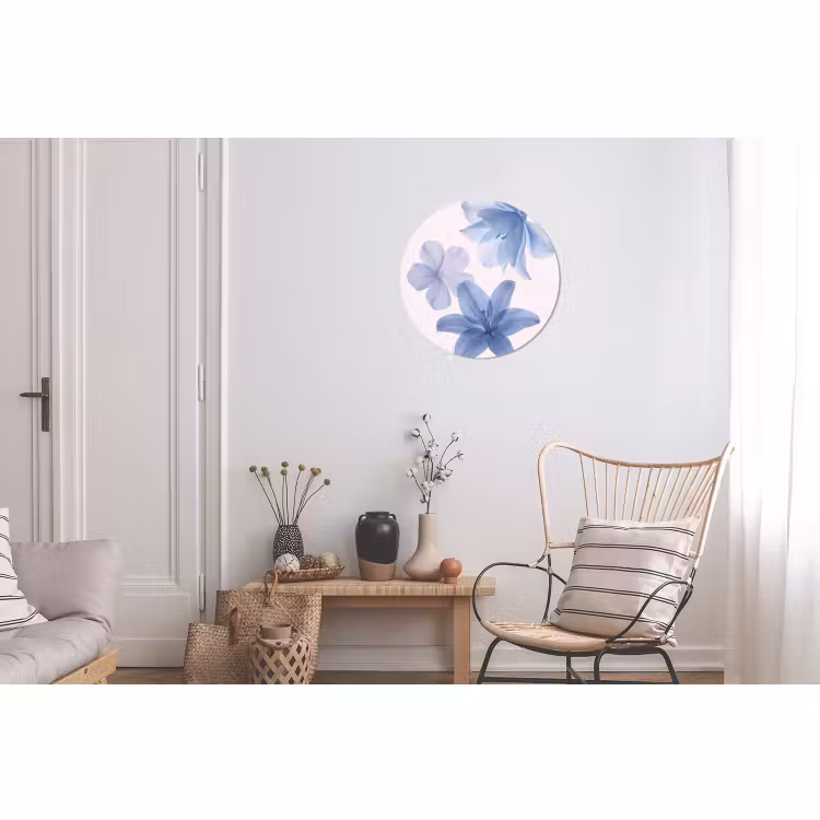 Muurcirkel aluminium - Bloemen - Transparant - Modern — 2