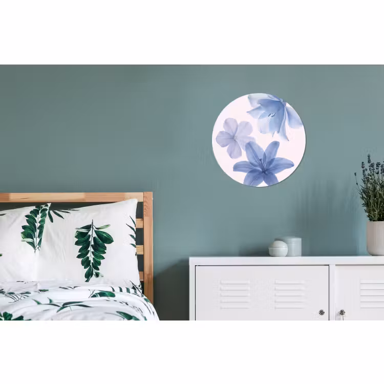Muurcirkel aluminium - Bloemen - Transparant - Modern — 4