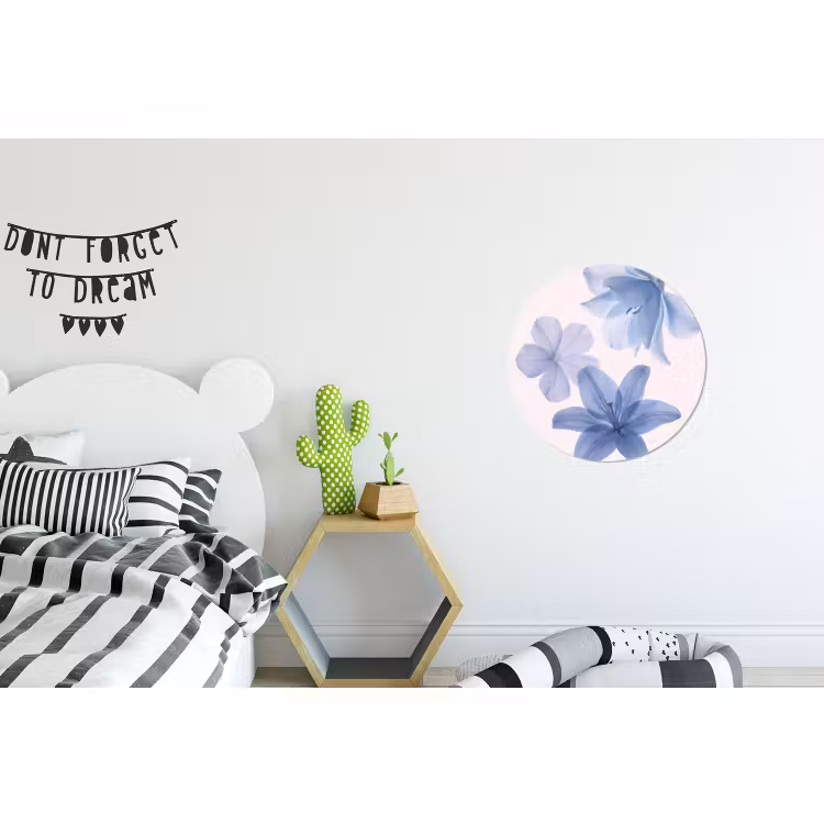 Muurcirkel aluminium - Bloemen - Transparant - Modern — 5
