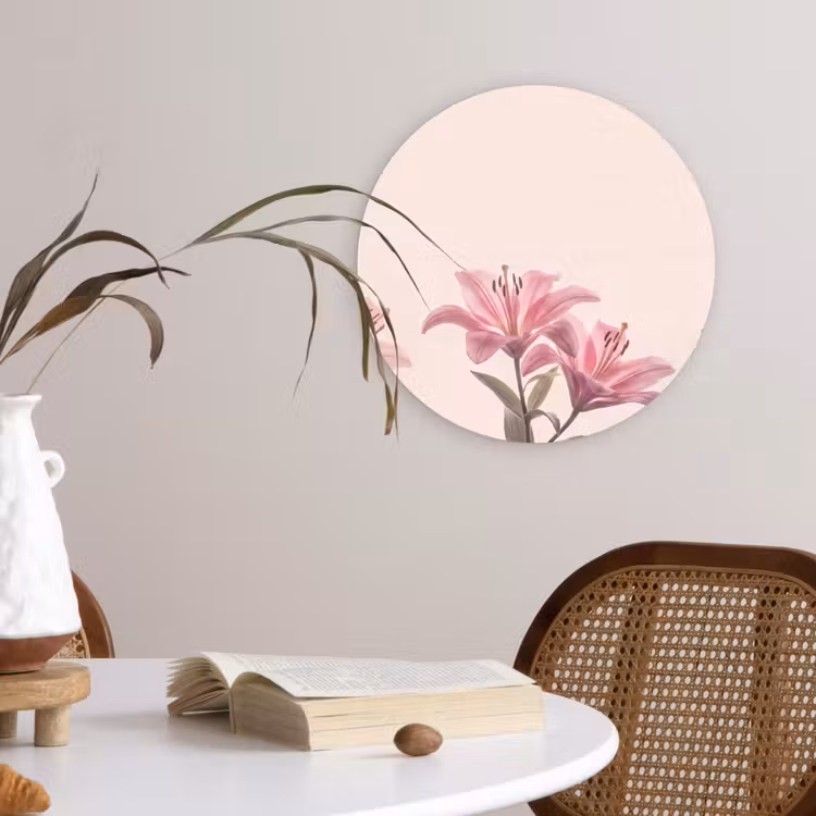 Muurcirkel glas - Bloemen - Delicaat - Flora — 4