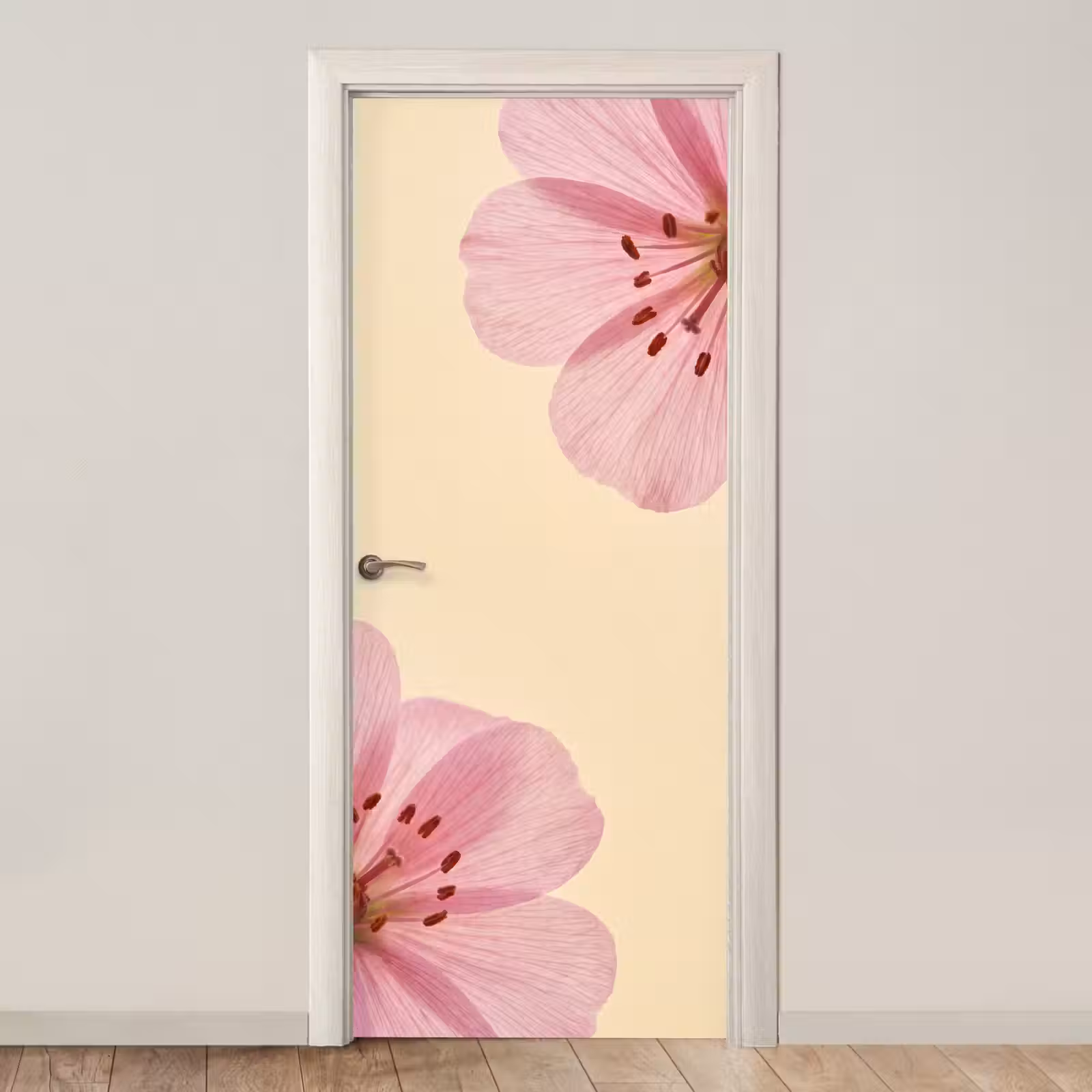 Deursticker - Bloemen - Flora - Pastel — 1