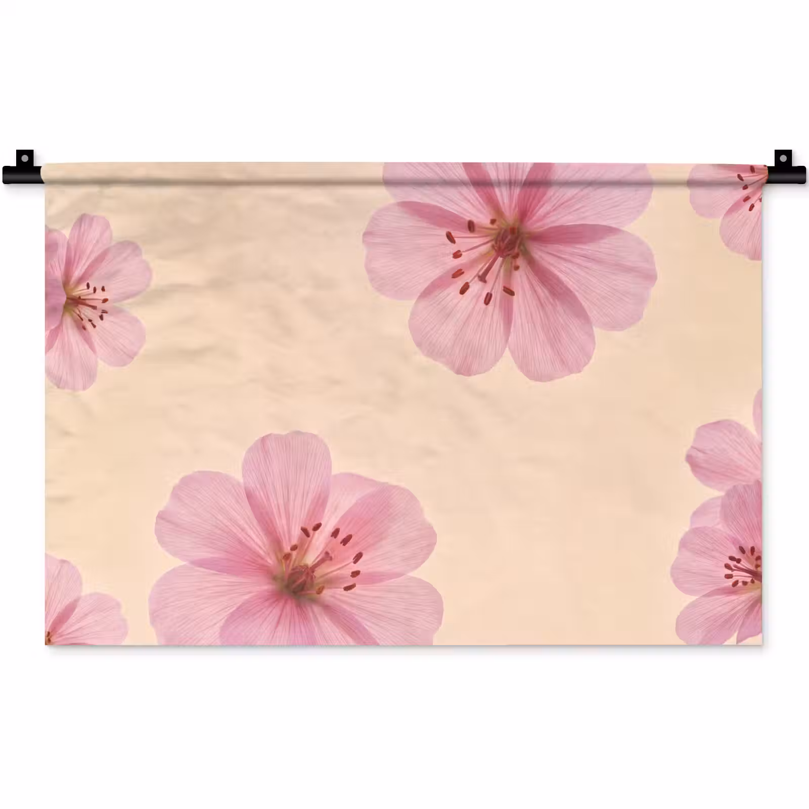 Wandkleed - Bloemen - Flora - Pastel — 1