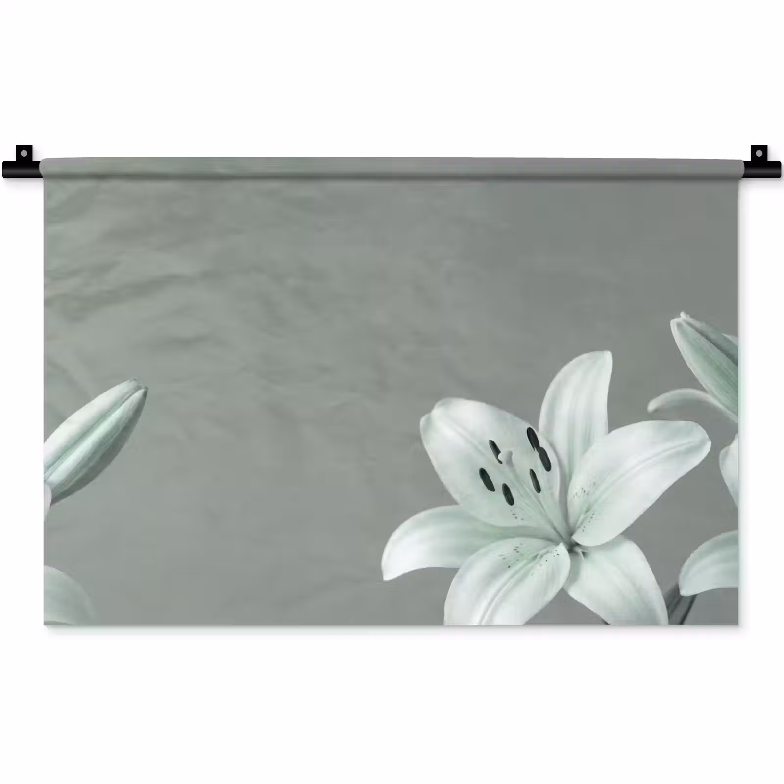 Wandkleed - Bloemen - Natuur - Groen — 1