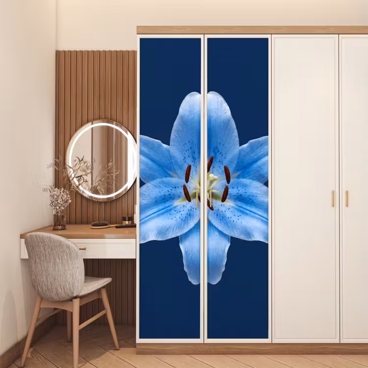 Deursticker - Blauwe lelie - Bloemen — 5