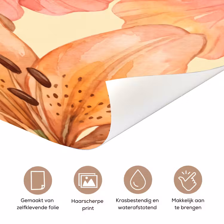 Deursticker - Bloemen - Aquarel - Natuur — 3