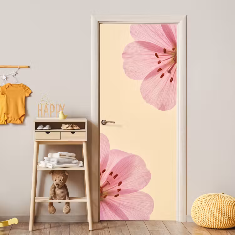 Deursticker - Bloemen - Flora - Pastel — 6