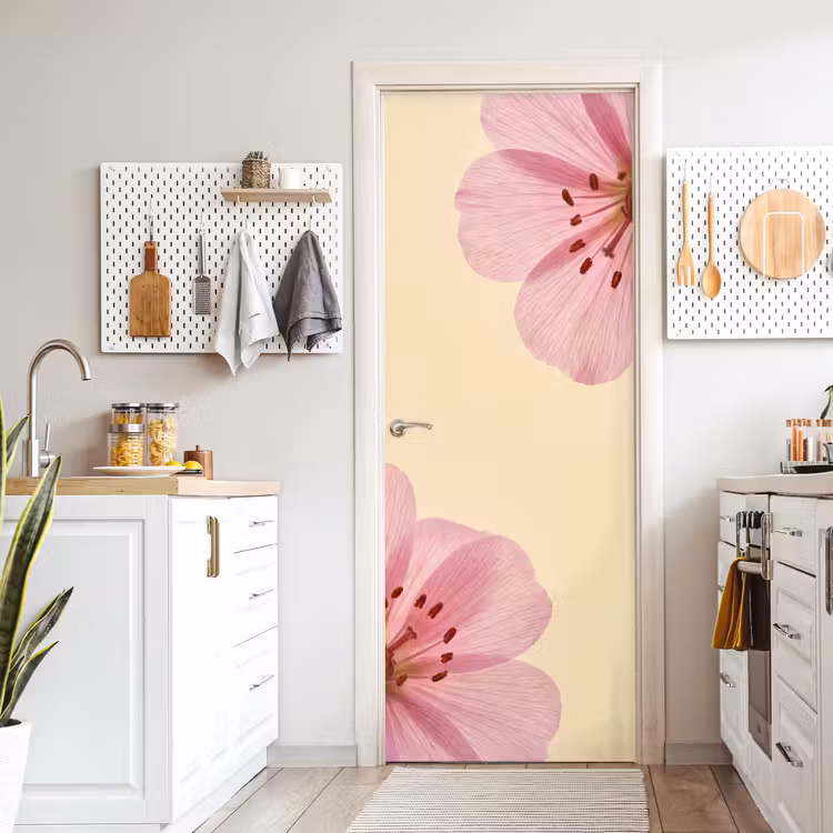 Deursticker - Bloemen - Flora - Pastel — 7