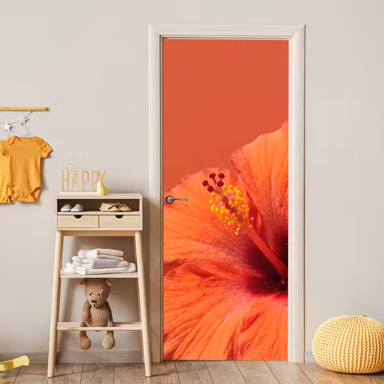 Deursticker - Bloemen - Oranje - Natuur — 6