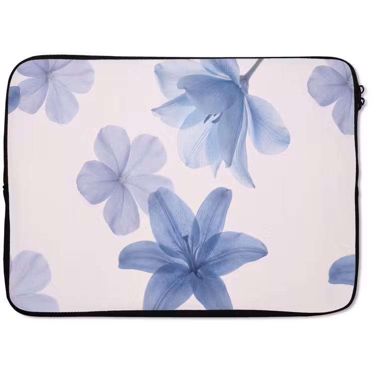 Laptophoes Bloemen - Transparant - Modern — 1