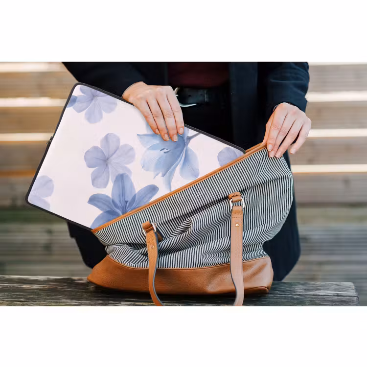 Laptophoes Bloemen - Transparant - Modern — 4