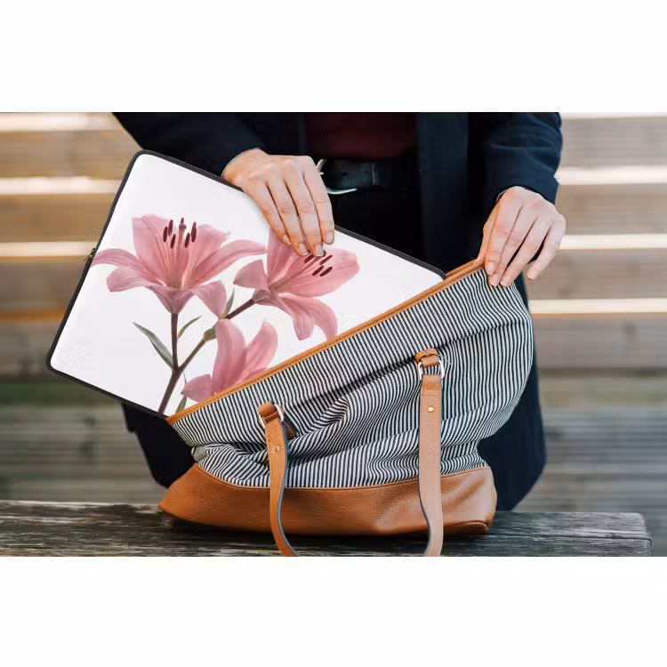 Laptophoes Bloemen - Zacht - Modern — 4
