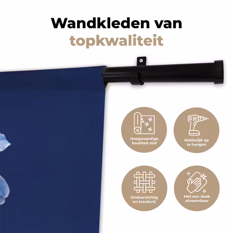Wandkleed - Blauwe lelie - Bloemen — 3