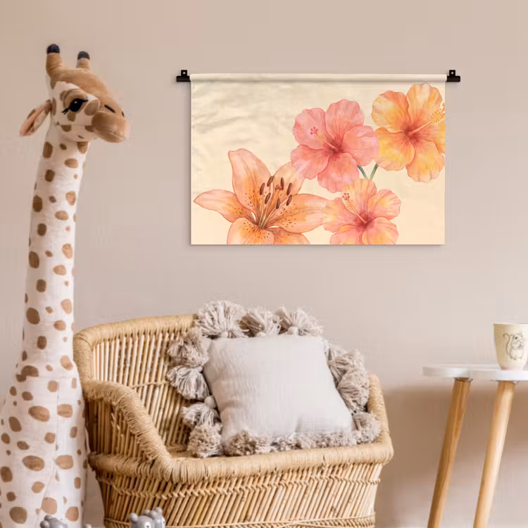 Wandkleed - Bloemen - Aquarel - Natuur — 5