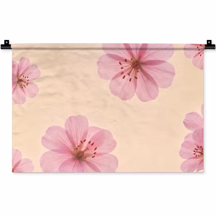 Wandkleed - Bloemen - Flora - Pastel — 1