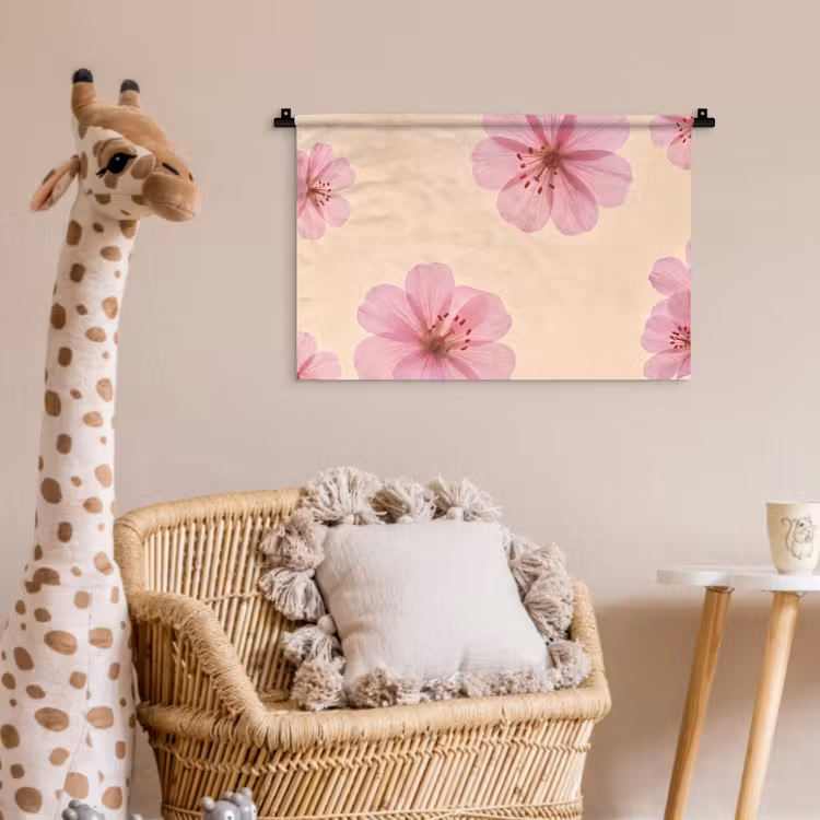 Wandkleed - Bloemen - Flora - Pastel — 5