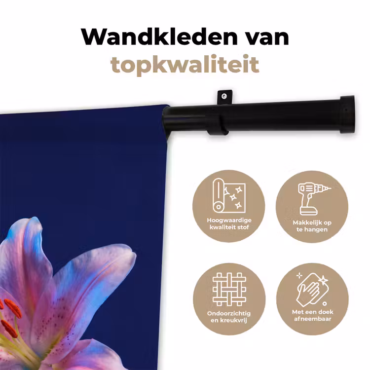 Wandkleed - Bloemen - Kleurrijk - Botanisch — 3