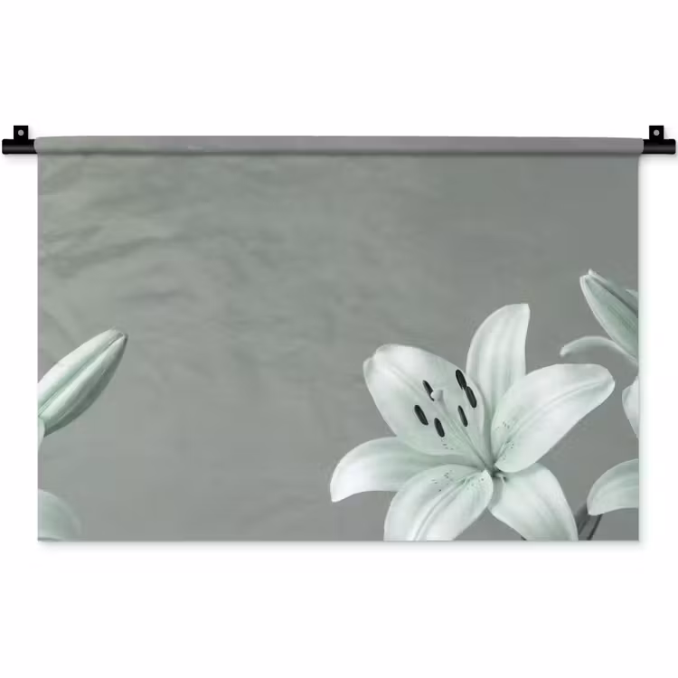 Wandkleed - Bloemen - Natuur - Groen — 1