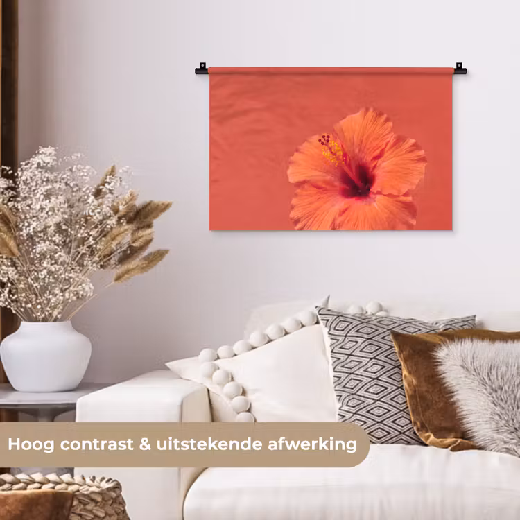 Wandkleed - Bloemen - Oranje - Natuur — 4