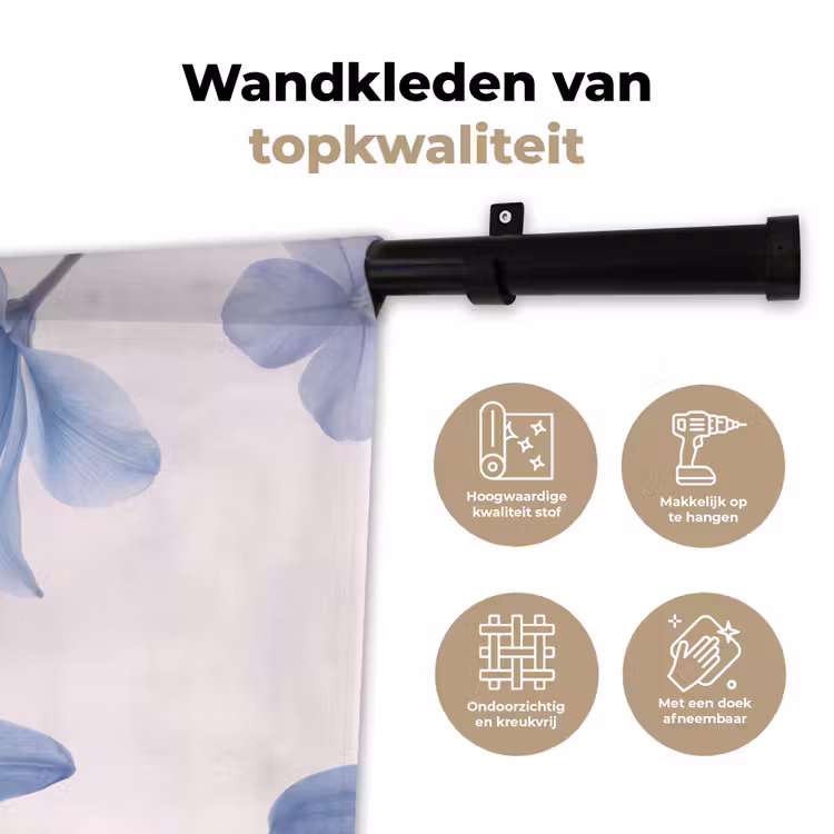 Wandkleed - Bloemen - Transparant - Modern — 3